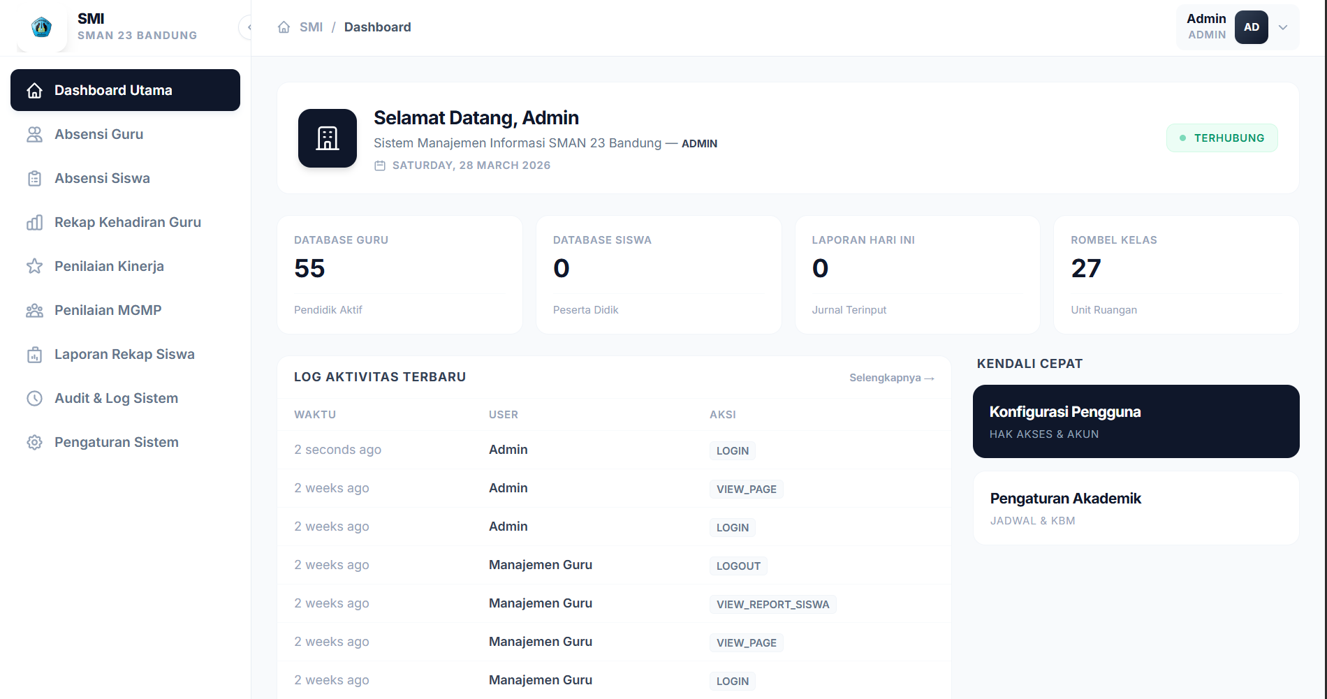 Sistem Manajemen Informasi - SMAN 23 Bandung